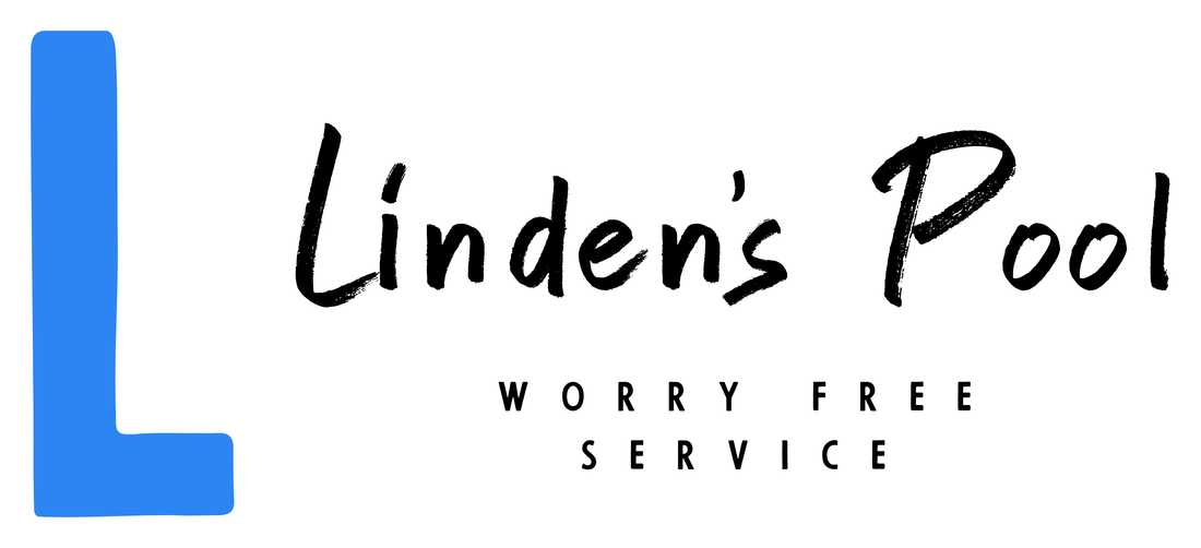 Linden's Pool Service Logo on the Saltwater Pool Page